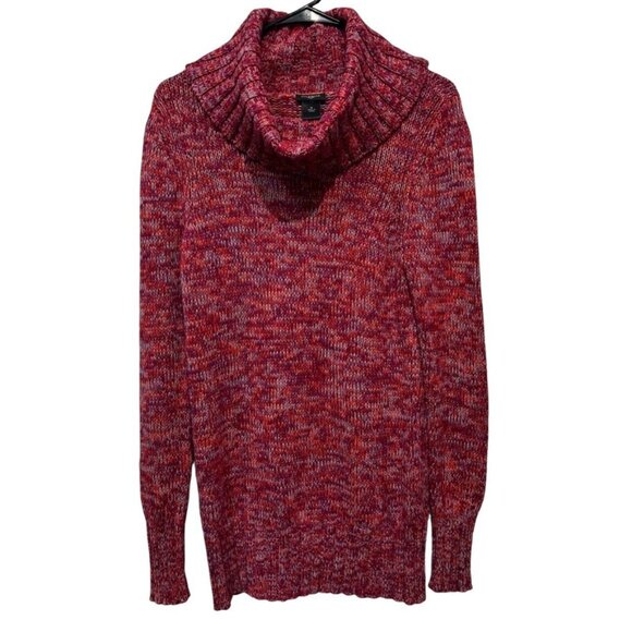 Ann Taylor Sweaters - Ann Taylor women Knit turtleneck sweater Medium Cotton Blend Burgundy